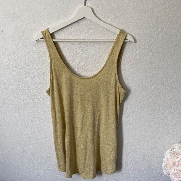 Express Yellow Scoop Neck Top - Picture 1 of 5